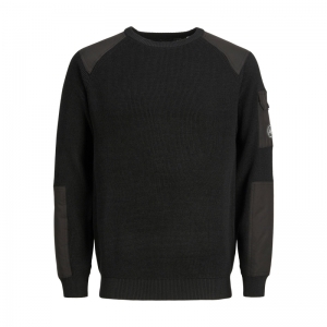 JCOTECH KNIT CREW NECK BLACK
